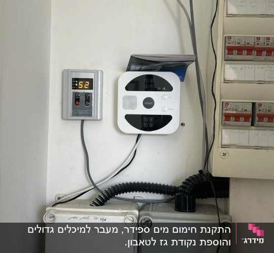 מערכת חשמל עם לוח בקרה וחוטים